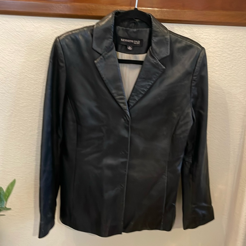 Leather Jacket by Kenneth Cole Soft in Black
